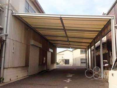 荷捌き場テントを施工