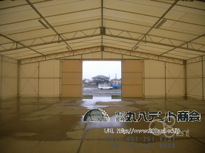 テント倉庫の施工事例｜防炎・防水機能付きのテント倉庫