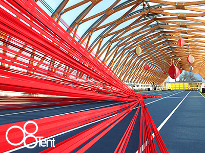新豊洲Brilliaランニングスタジアム SLOW MOVEMENTで手掛けた赤い糸の空間04