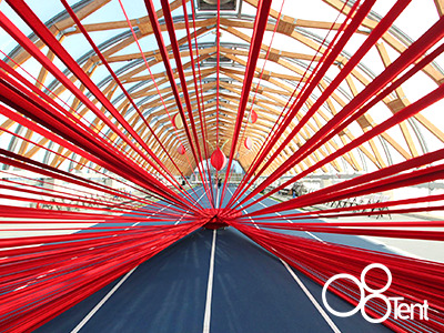 新豊洲Brilliaランニングスタジアム SLOW MOVEMENTで手掛けた赤い糸の空間06