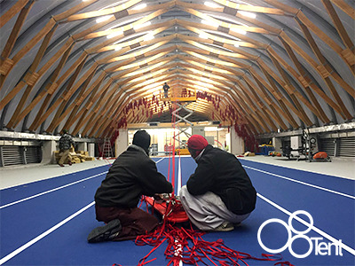 新豊洲Brilliaランニングスタジアム SLOW MOVEMENTで手掛けた赤い糸の空間07