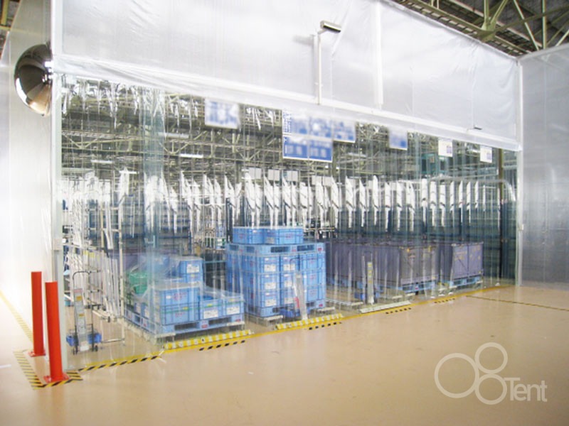 クリーンルーム(不燃テント製)を施工