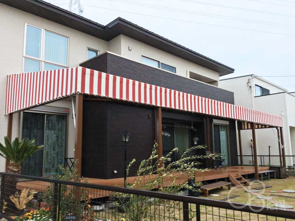 開閉テント+オーニングを個人住宅に新設｜愛知県安城市