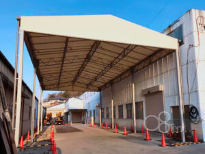 上屋テントを紙器製造工場に施工｜岐阜県多治見市