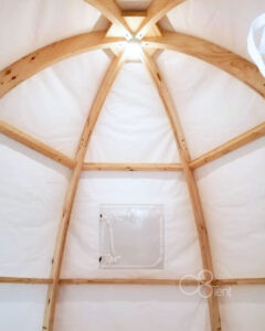 木製フレームのテント小屋をオーダーにて製作